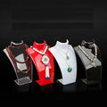 Gaby Acrylic Neck Display Model with Stents Faux Real Artificial Piercing Model Display Tool Necklace Jewelry Display Stand