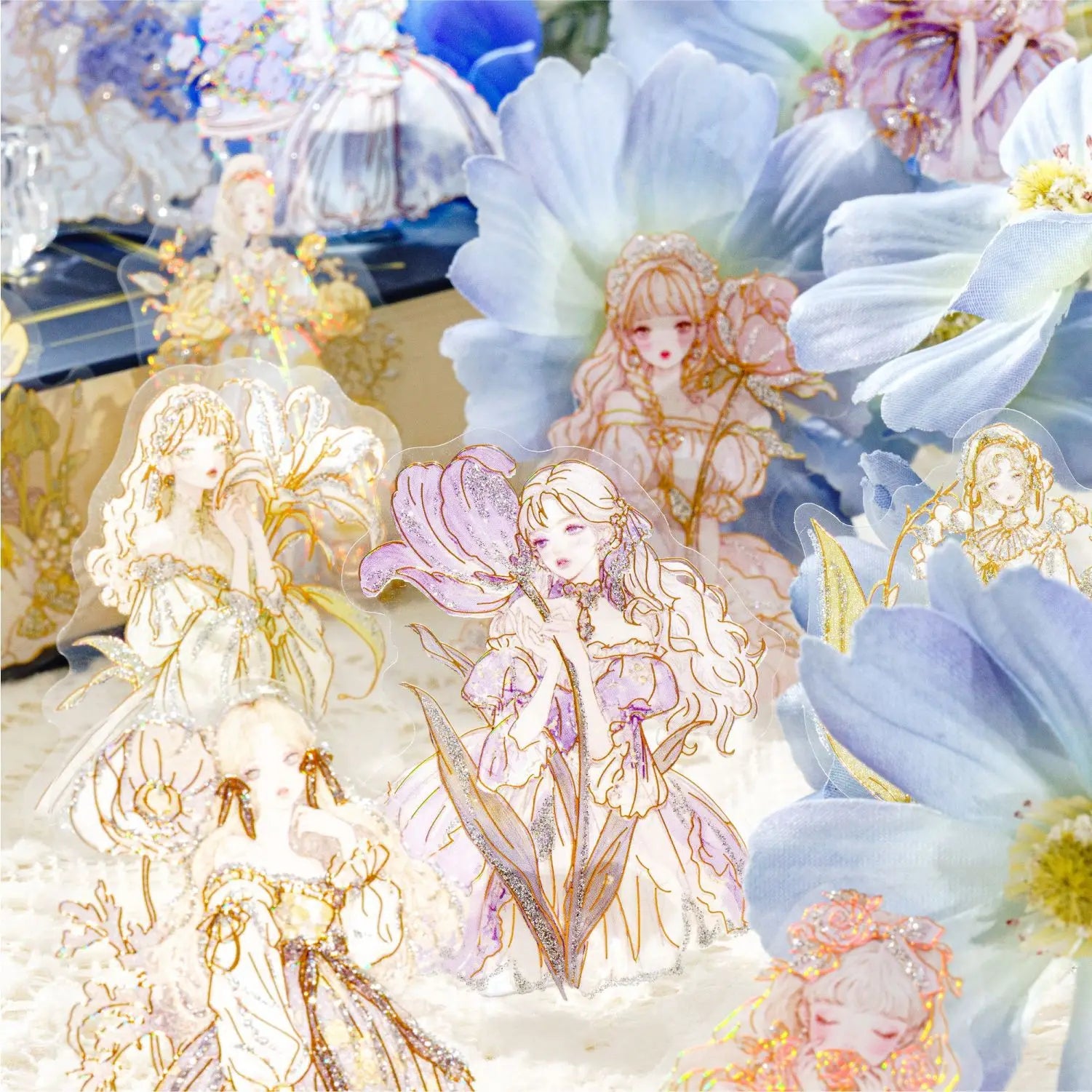 20 Stickers Per Pack Flower Lovers Series Gentle Flower God Theme Handbook Decoration Materials 6