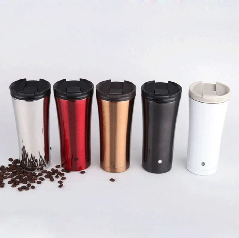 Eco-Friendly 350/500ml Stainless Steel Travel Tumbler Modern Design 12-24 Hours Vacuum Insulated Sliding Vacuum Flask Bottle