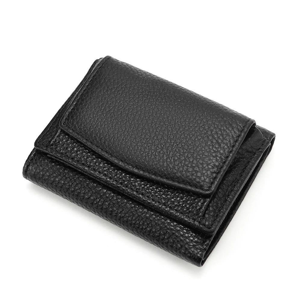 Custom Ladies Pu Leather Bifold Wallet RFID Blocking Card Holder Short Women's Fashion Purse