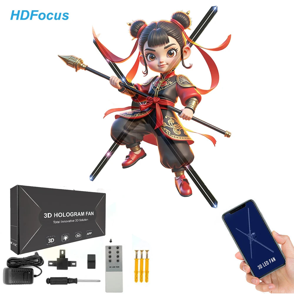 65CM High Brightness 3D Hologram Fan Projector for Captivating Indoor Advertising Displays