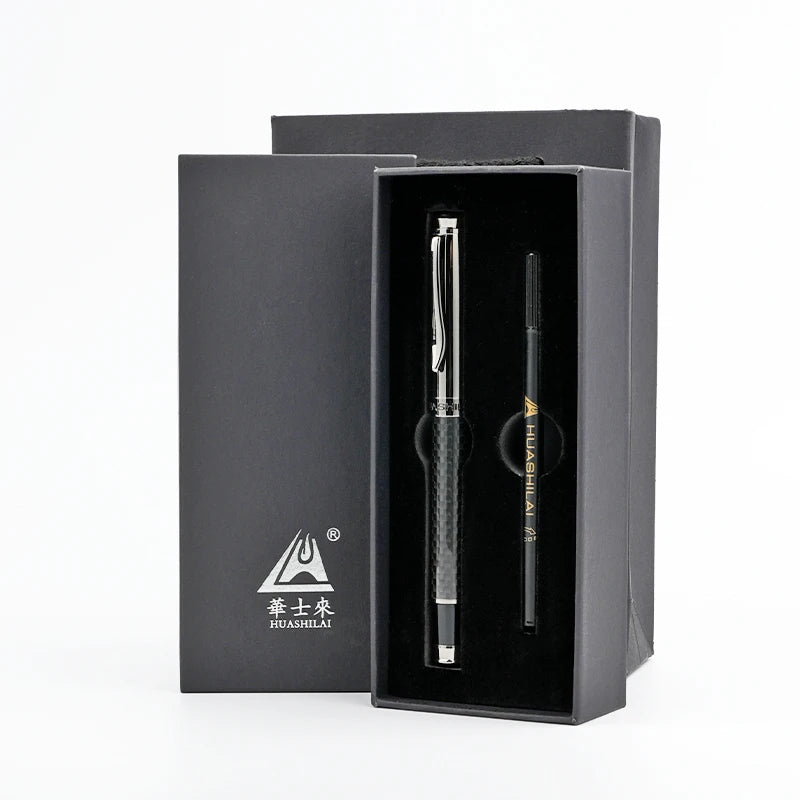 0.2 New Customized Black Metal Pen Luxury Business Ballpoint Pen Set with Custom logo on Top Premium Quality for Gift Set