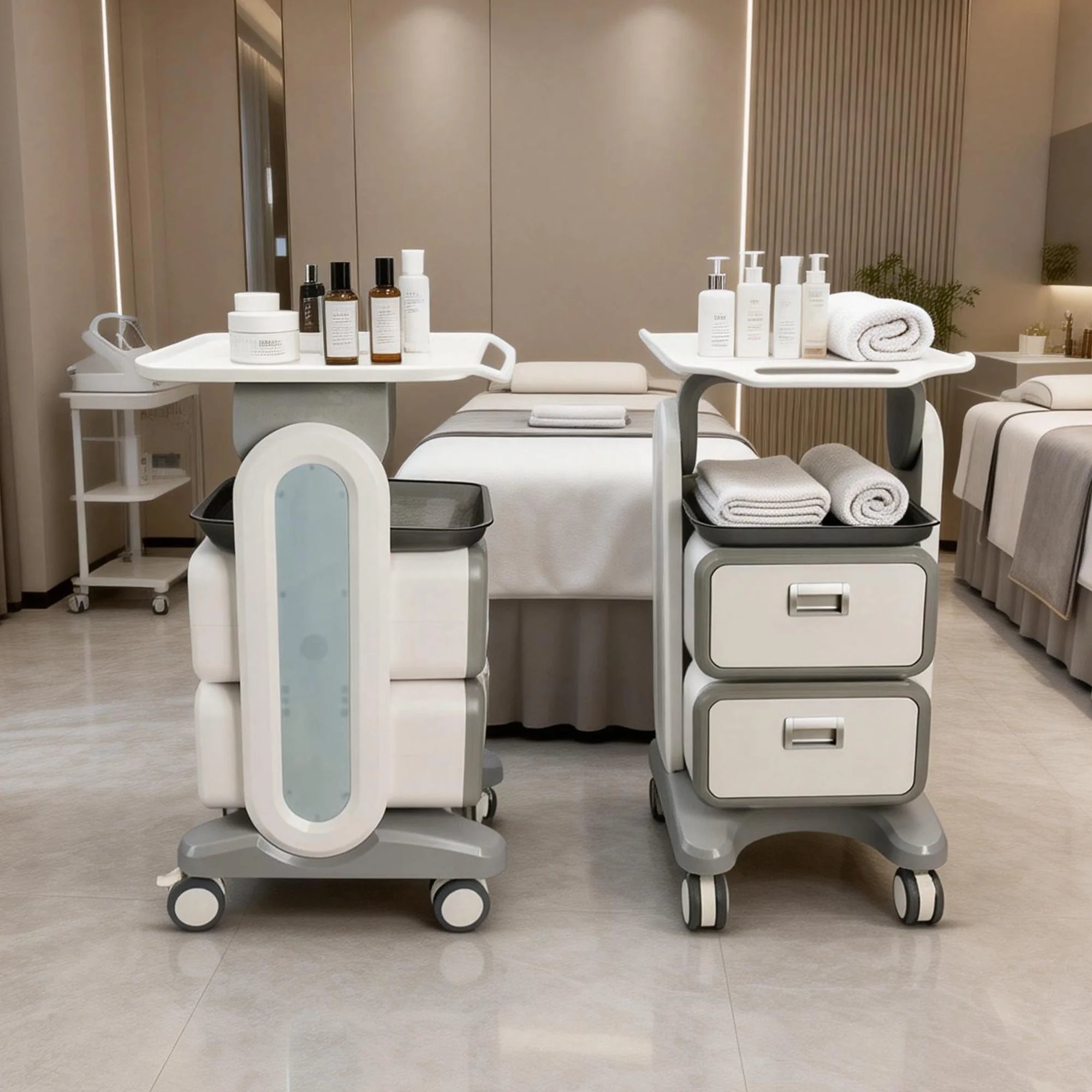 Factory High Loading Capacity Rotating Large Capacity Beauty Salon Trolley