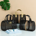 Travel Accessories Transparent Mesh Makeup Cosmetie Bag Portable Travel Beach Swimming Toiletry clear Pouch Bag