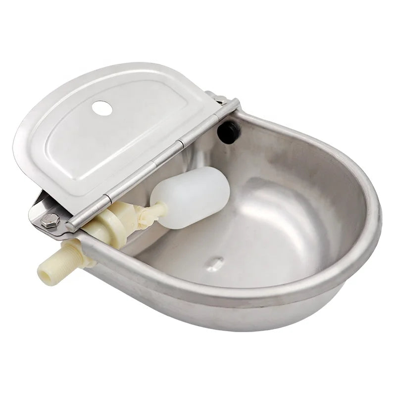 Animal Cattle Cow Automatic Water Trough Stainless Steel OX Calf Drinking Bowl with Floating Ball