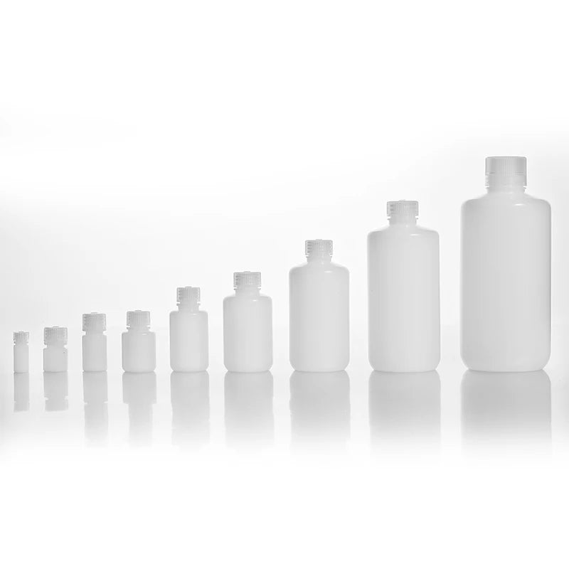 HDPE 1000ml Cylinder Wide Mouth Leakproof ISO13485 Certified Milk-white Transparent Reagent Bottle with PP Screw Cap