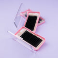 ESSI LASH Wholesale Eyelash Extension Supplies Synthetic Hair B C D CC Curl Dark Matte Black Lash Trays