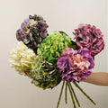 High Quality Painted Hydrangeas 65cm Artificial Latex Flowers Real Touch Flowers for Home Wedding Hotel Decoration