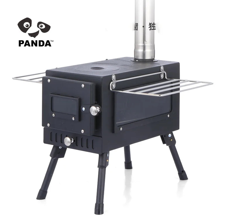 Modern Design Portable Wood Burning Titanium Outdoor Multipurpose Folding Burning Wood Burning 304 Stainless Steel Stove Oven