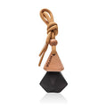 8ml Matt Black Set Mini Perfume Bottle Car Essential Oil Container clear Glass Perfume Bottles for Car with Wooden Triangle Cap