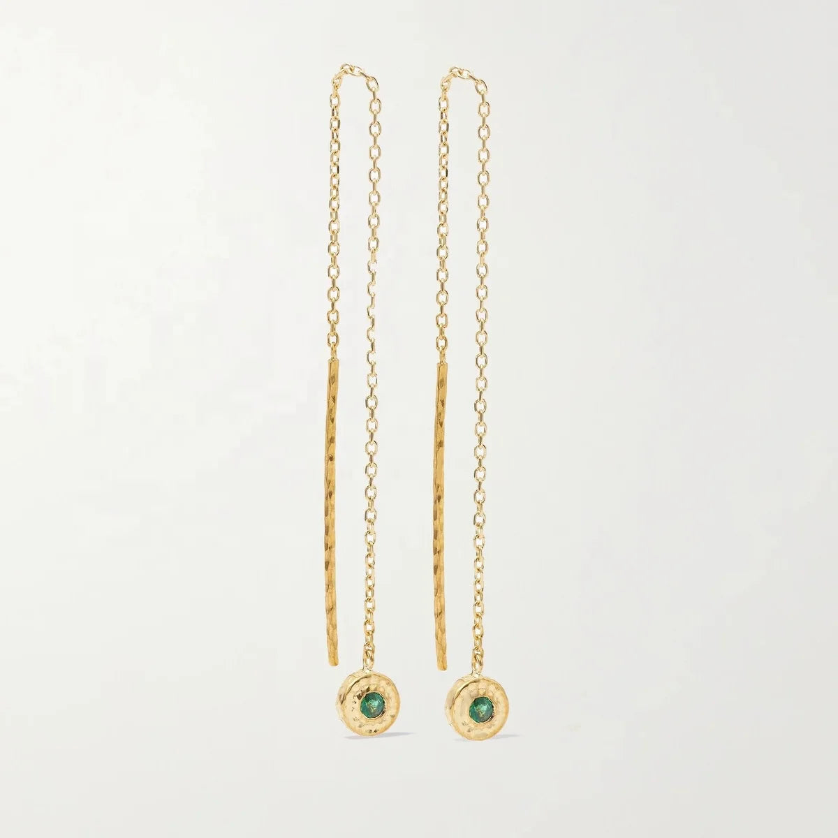 LOZRUNVE 925 Sterling Silver Hammered Slim Chain Elegant Thread Earring Findings Women