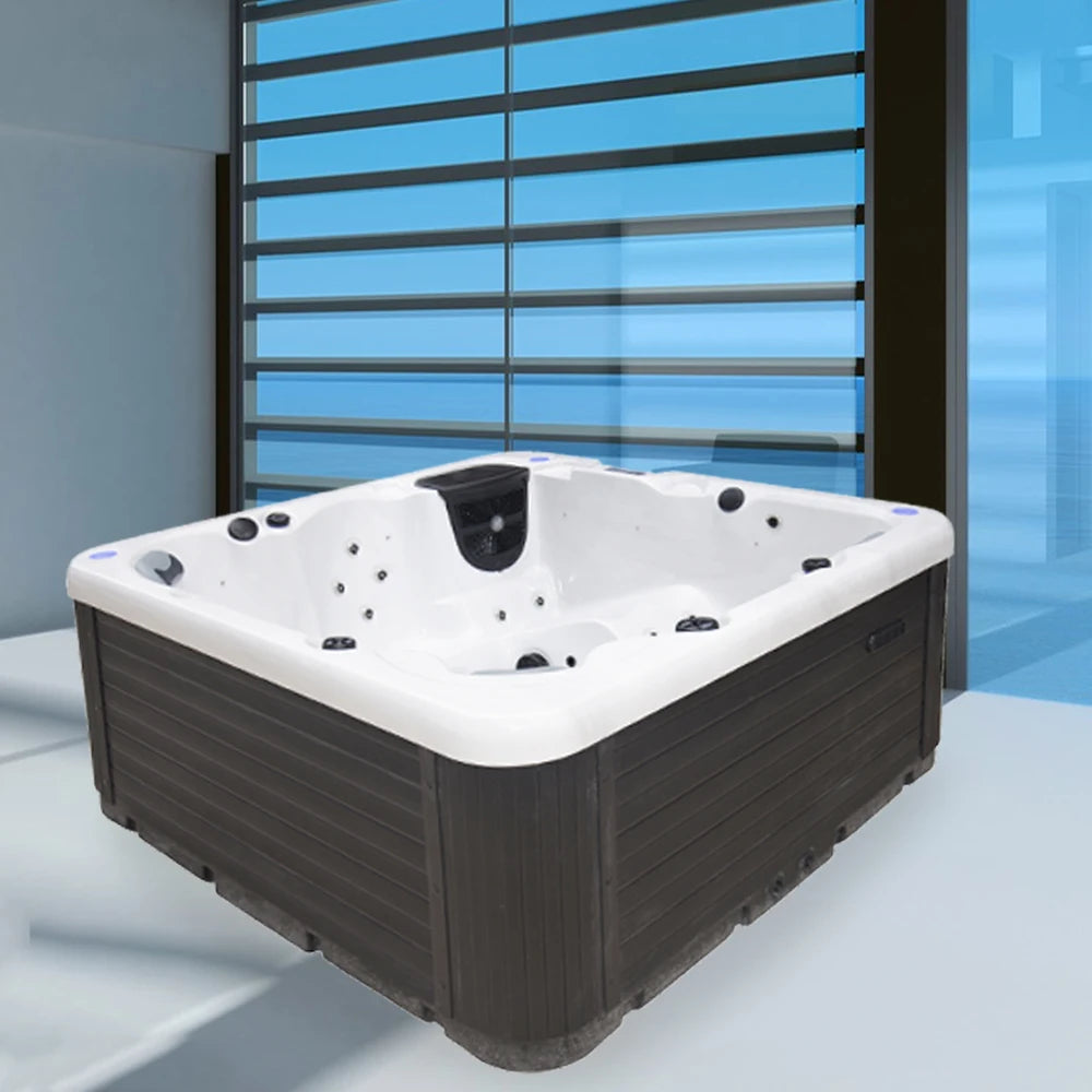 Sunrans Luxury Chinese Hot Tub Manufacturers Modern New Design 6 Person Outdoor Whirlpool Japan Massage Hot Tub for Sales