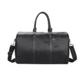 Multifunctional Woven PU Braided Leather Satchel Large Waterproof Duffle Bag Zipper Men's Travel Hand Bag Sac De Voyage