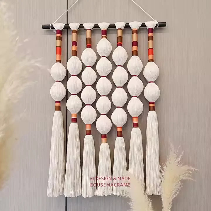 Handmade Bohemian Cotton Wall Tapestry Movable Indoor Living Room Hanging Ornament Art Deco Design