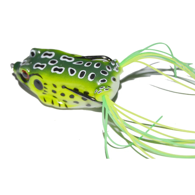 Blackfish Killer Bass Fishing Lures Thunder Frog Bionic Soft Bait Bionic Artificial Frog with Hook for River Fishing