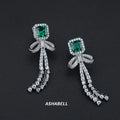 Trendy Hot Sale S925 Sterling Silver Emerald 5A ZIRCON  Drop Earrings for Women Gift Simple Style Earrings