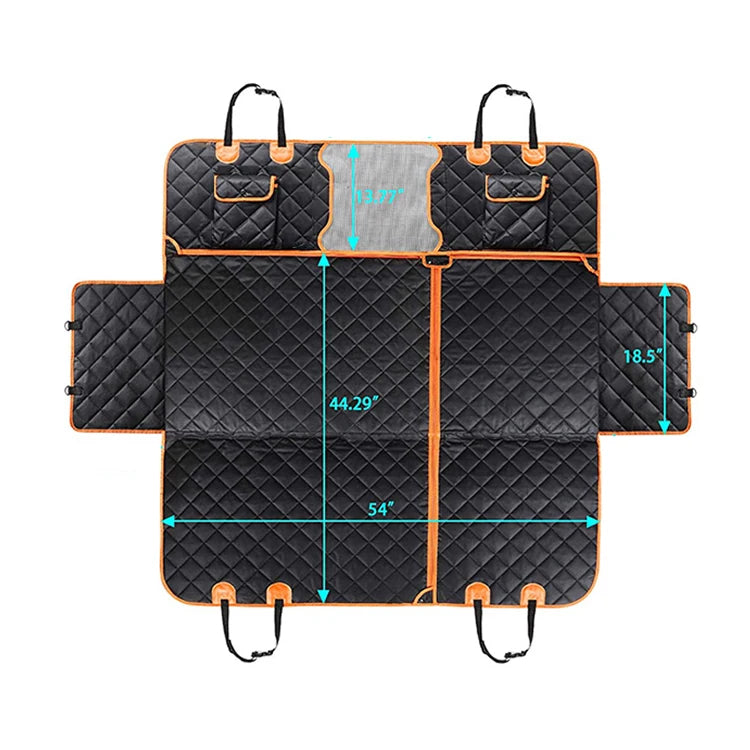 4 in 1 Car Seat Hammock Waterproof Back Dog Car Seat Cover Foldable Washable Trunk Custom Pet Dog Car Seat Cover
