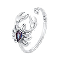 Fashionable 925 Sterling Silver Vintage Scorpion Adjustable Women's Ring Jewelry