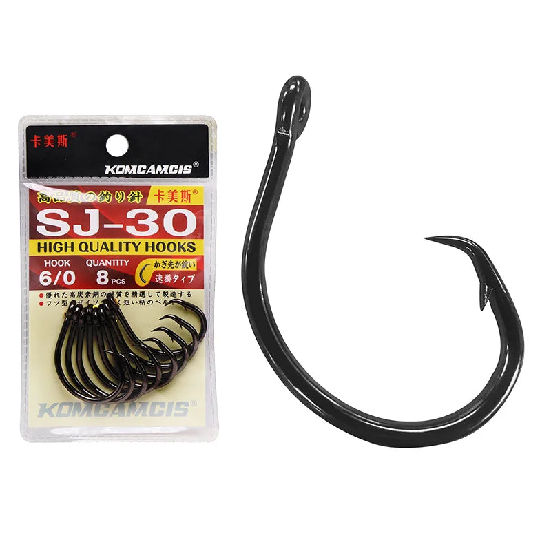 High Quality 2#-12/0 Olecranon Tip Hook Mustad Circle Hook Fishing Hook Fishing Gear and Accessories Fishing Supplies