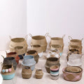 Wholesale Hot Selling 100% Natural Family Living Room Storage Dirty Laundry Seagrass Storage Belly Basket