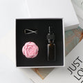 Handmade Porcelain Pink Peony Flower Ceramic Aroma Plaster Scented Car Vent Air Freshener Home Fragrance Essential Oil Diffuser