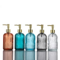 400ML Soap Dispenser Lotion Soap Bottle with Stainless Steel Soap Pump Refillable Hand Lotion Glass Dispenser Bottle