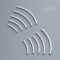 GP S925 Sterling Silver Bamboo Curved Tube Bead DIY Permanent Jewelry Chains Making Bracelet Necklace Tube Beads Wholesale