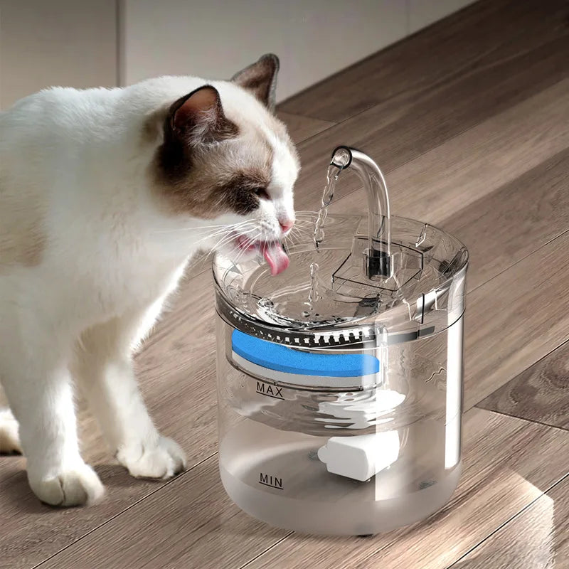 Two Flow Modes Ultra Quiet Pet Water Fountain Cat Fountain Water Bowl Dog Water Dispenser for Cats Inside