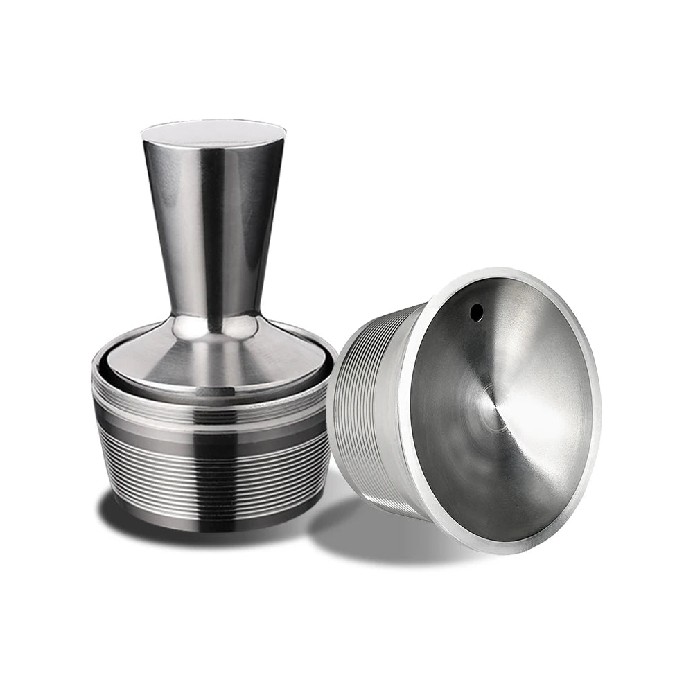 1 Pod 1 Tamper Wareset Hot Sell Rechargeable Barista Reusable Coffee Capsules Refill Inox Universal Coffee Capsules