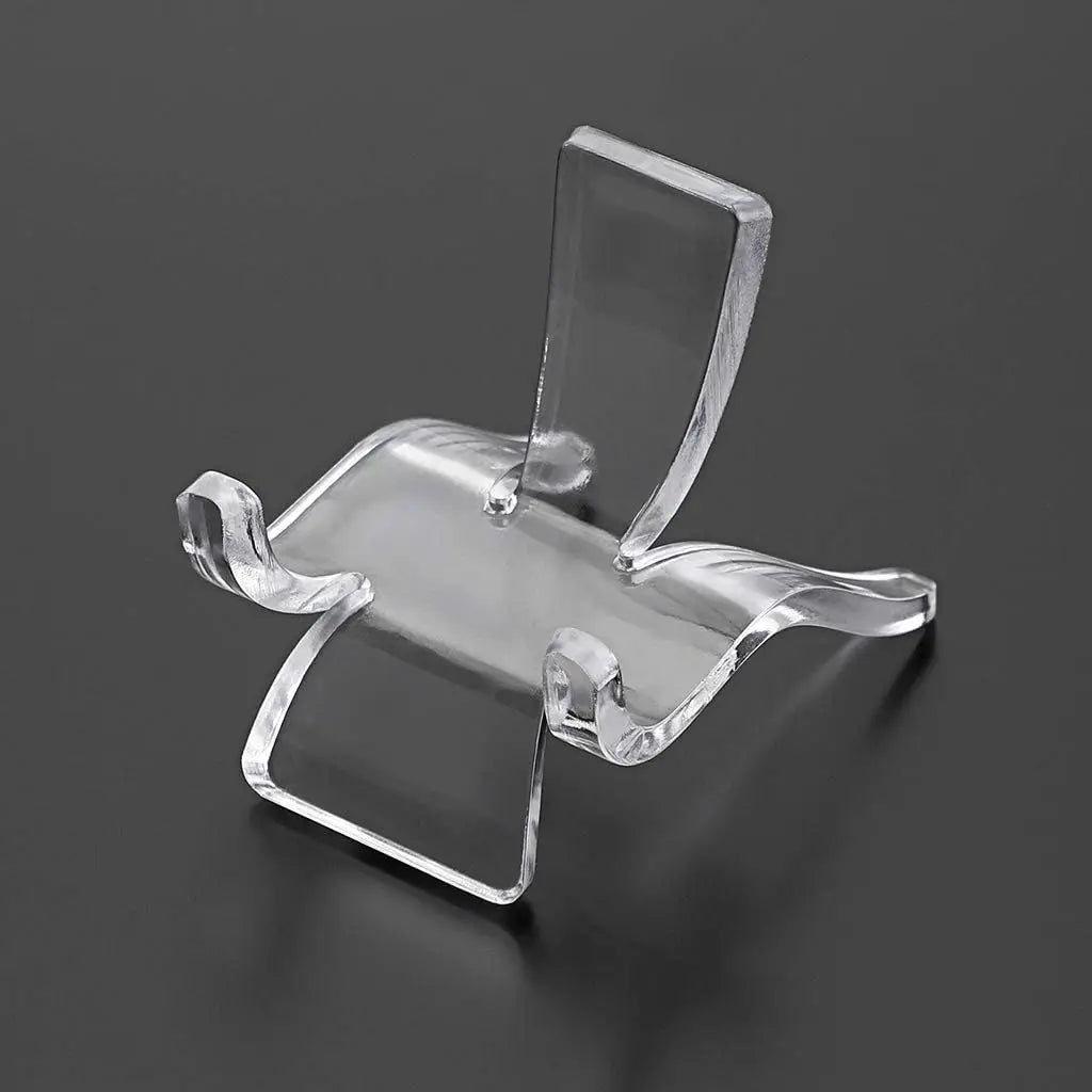 Small Acrylic Display Racks-Clear Triangle Easel Stands for Mini Collectibles Geodes Rock Coral Display Holder