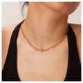 Hot Bohemia Styles Colorful Drip Oil Seed Beaded Necklace 18K Gold Plated Stainless Tassel Charm Neck Chain