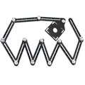 Six-fold  Measuring Ruler Black Multi Angle 6-sides Template Tool Aluminum Alloy  Multi-angle Opening Positioner