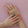 New Arrival Enamel Ring Handmade Y2K Trendy Cheap Colorful Oil Drip Ring Wholesale Jewelry for Women