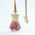 S Moon Hanging Empty Glass Refillable Bottle Car Perfume Bottle Air Freshener Diffuser for Auto Pendant Smell Essential Oil