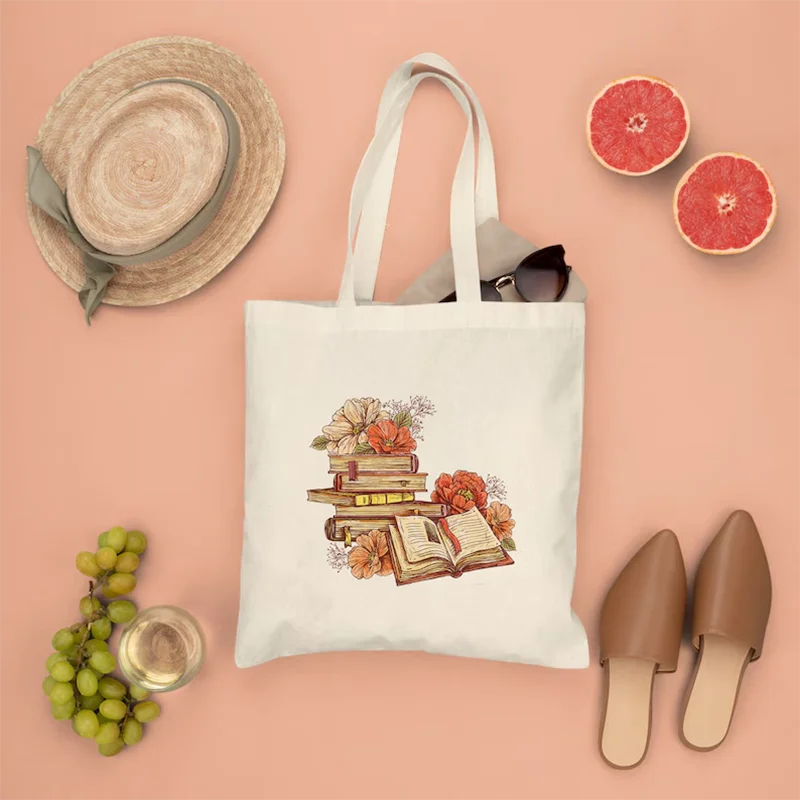 Floral Watercolor Book Tote Canvas Such Artistry Nature Blend Stepping Realm Wildflower Botanical Publisher Styles