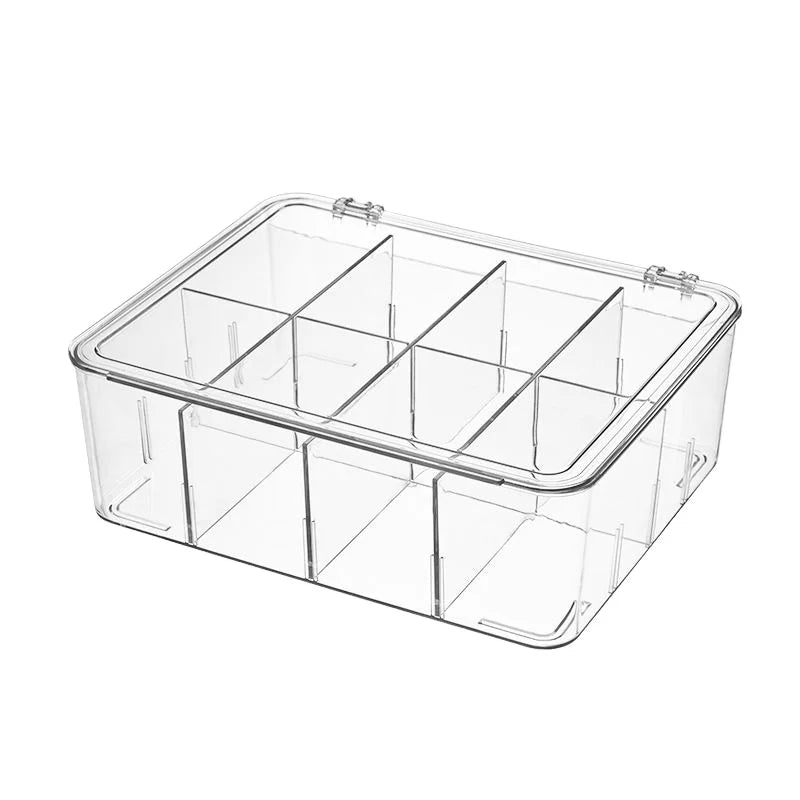 Clear Compartment Plastic Storage Box with Lid Multifunction Heavy Duty Transparent Storage Box