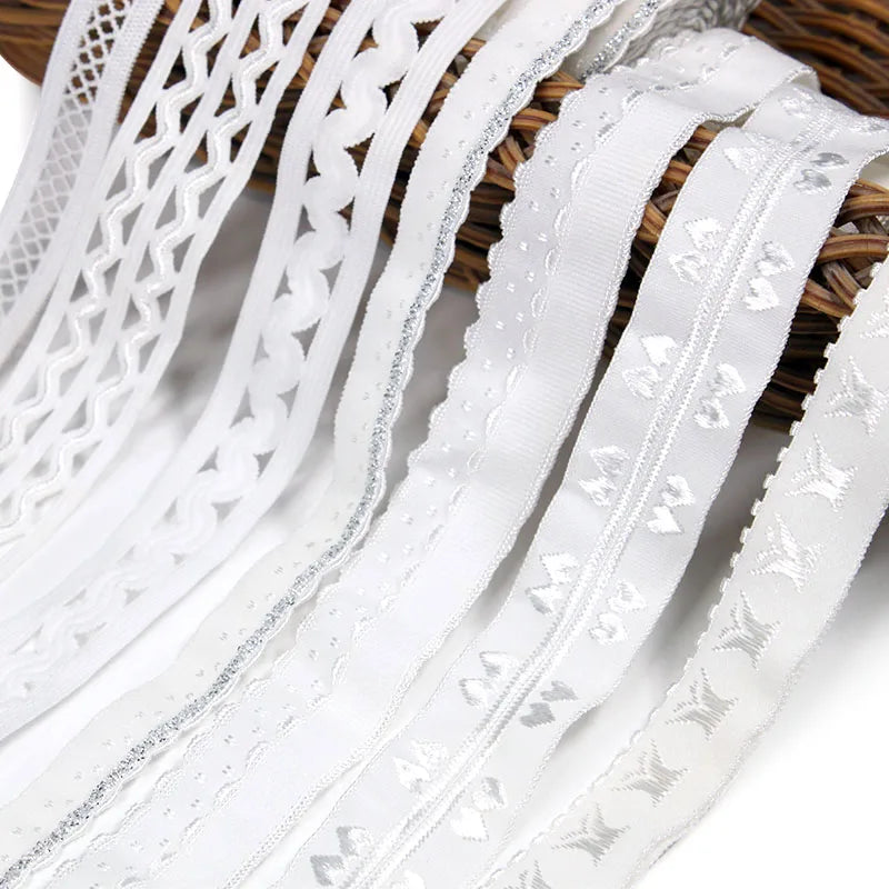 Factory Customized Various Jacquard Underwear White Elastic Bands for Clothes