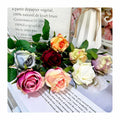 New Single Flower Artificial Silk Roses Long Stem Red Decoration for Mother's Day Valentine's Day Easter Christmas Wedding Home
