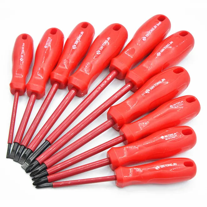 High Voltage 1000V Slotted Phillips Insulated Magnetic Screwdriver Set Electrician's Dedicated Industrial Hand Tools Plastic OEM