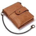 High Quality RFID Genuine Leather Double Zipper Purse with Coin Bags Men Wallet Large Capacity