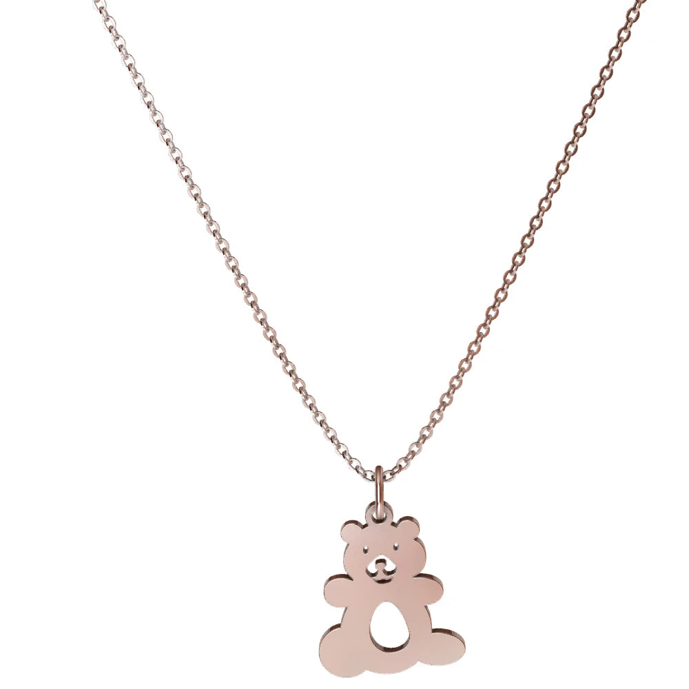 Bear Necklace Jewelry Accesorio Mujer Gold Bear Pendant Joyer a Acero Inoxidable Moda 316l Edelstahl 18k Gold Kett Bijoux