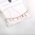 Wholesale European American Korean Popular Bohemian Style Pearl Crystal Alloy Small Pendant Casual Egant Charm Anklet Women