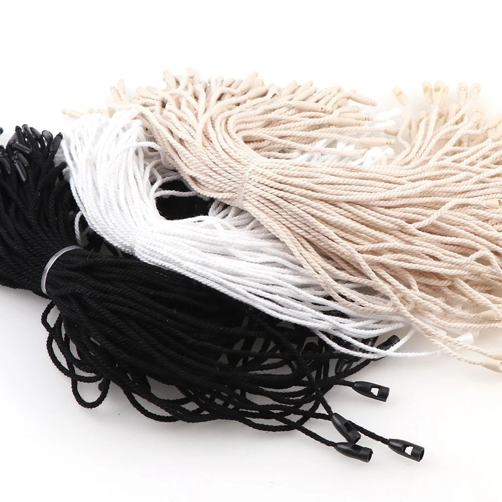Cotton Clothing Accessories Hangtag Strings and Tag Rope Cords for Garments Bags Shoes