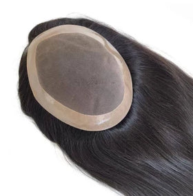 NL 100% Human Hair Mono Toupee Toppers for Hair Loss Hair Volumizer Wholesale Price Ready to Ship Patch