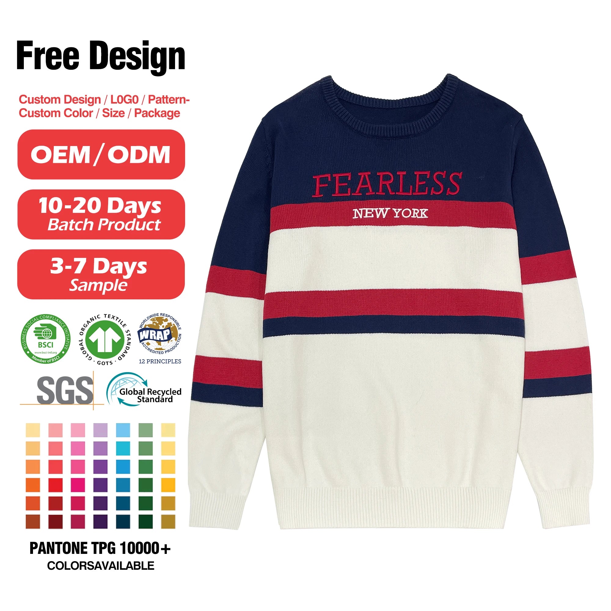 Men's Casual Striped Round Neck Knitted Sweater Autumn and Winter Color Blocked Warm Breathable and Anti-Wrinkle