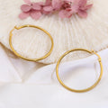 New Style Hoop Earrings 18 K Gold Plated  Women Earrings Hoops Ladies Fashion Jewelry Big Stainless Steel Hoop Earrings