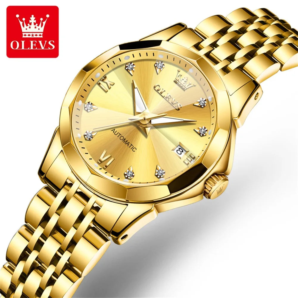 OLEVS 9982 Luxury Top Brand Watches Men and Women Fashion Sport Mechanical WristWatch  Women