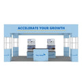 Foldable 10x20 Aluminum Modular Trade Show Expo Stand Display Booth Portable and Reusable with Dye Sublimation Printing