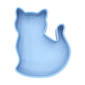 Kids Feeding Sets Unbreakable Cat Pig Shape Bowls Silicone Suction Plate 3 Divided Sections Microwave Safe Restaurant