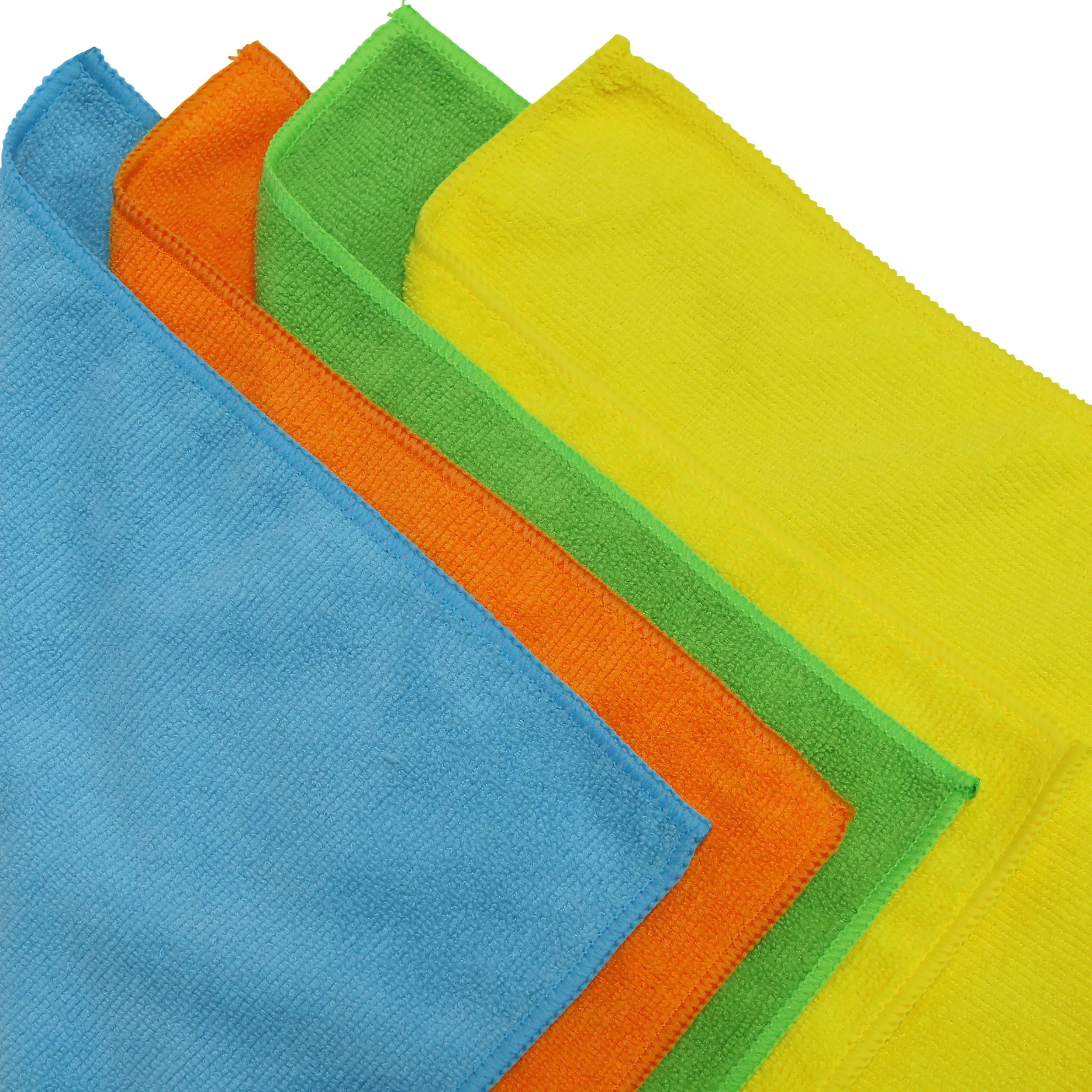 Custom 7-Color Absorbing Cleaning Microfibre Towels Set Household Multifunctional Microfiber Cleaning Cloths